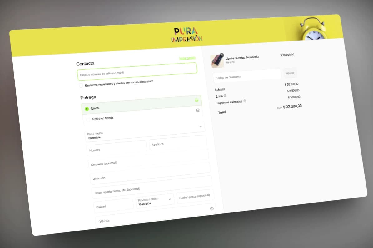 E-commerce Store Focused on Printing, Design, and Creation